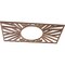 Ekena Millwork Hoover Wood Fretwork Pierced Ceiling Medallion, Walnut, 18"W x 9"H x 6 5/8"ID x 1/4"T CMWP18X09X0250HOWA - alternate 4
